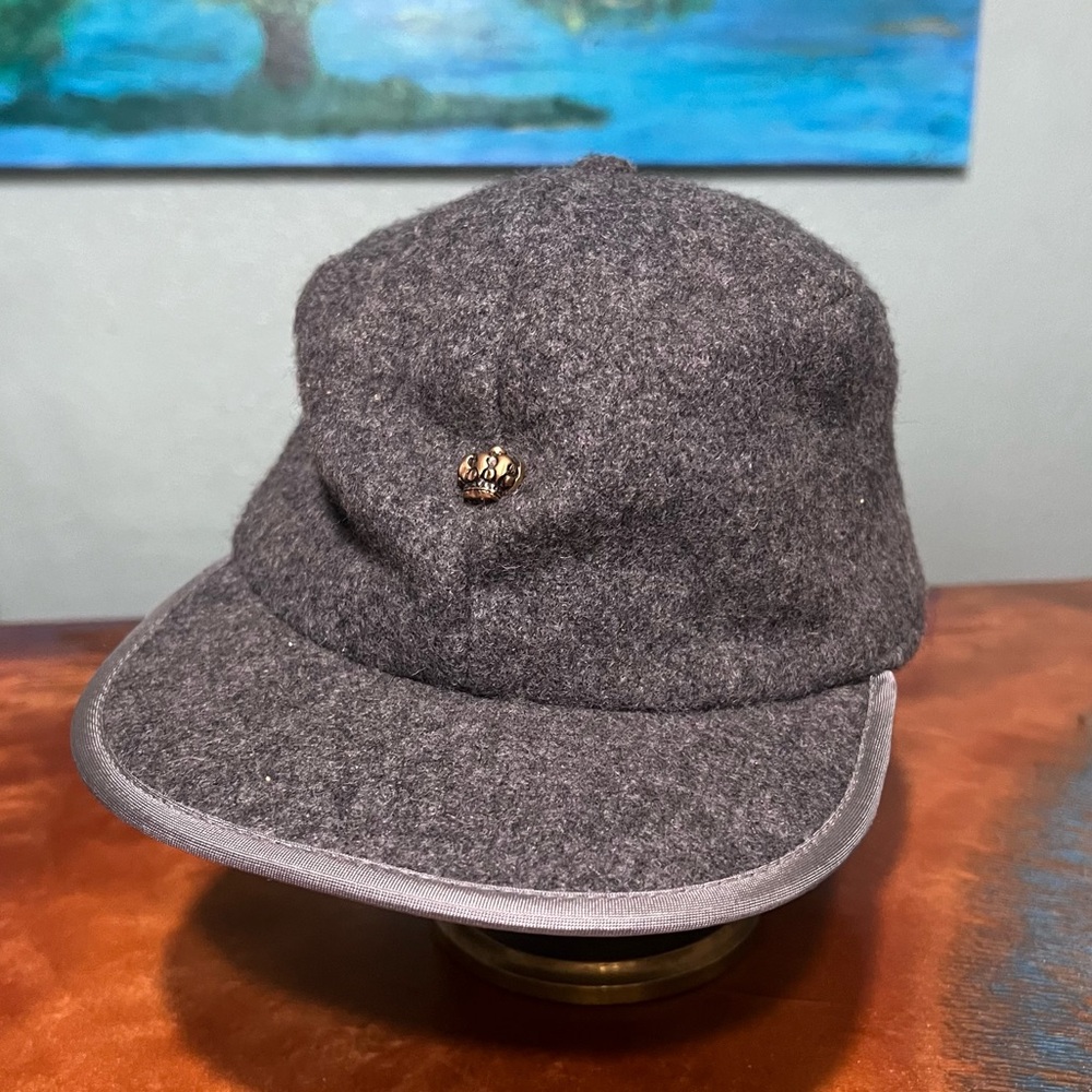 Vintage Kap King Gray Wool Trapper Hunting Hat Size 7 NOS made in USA